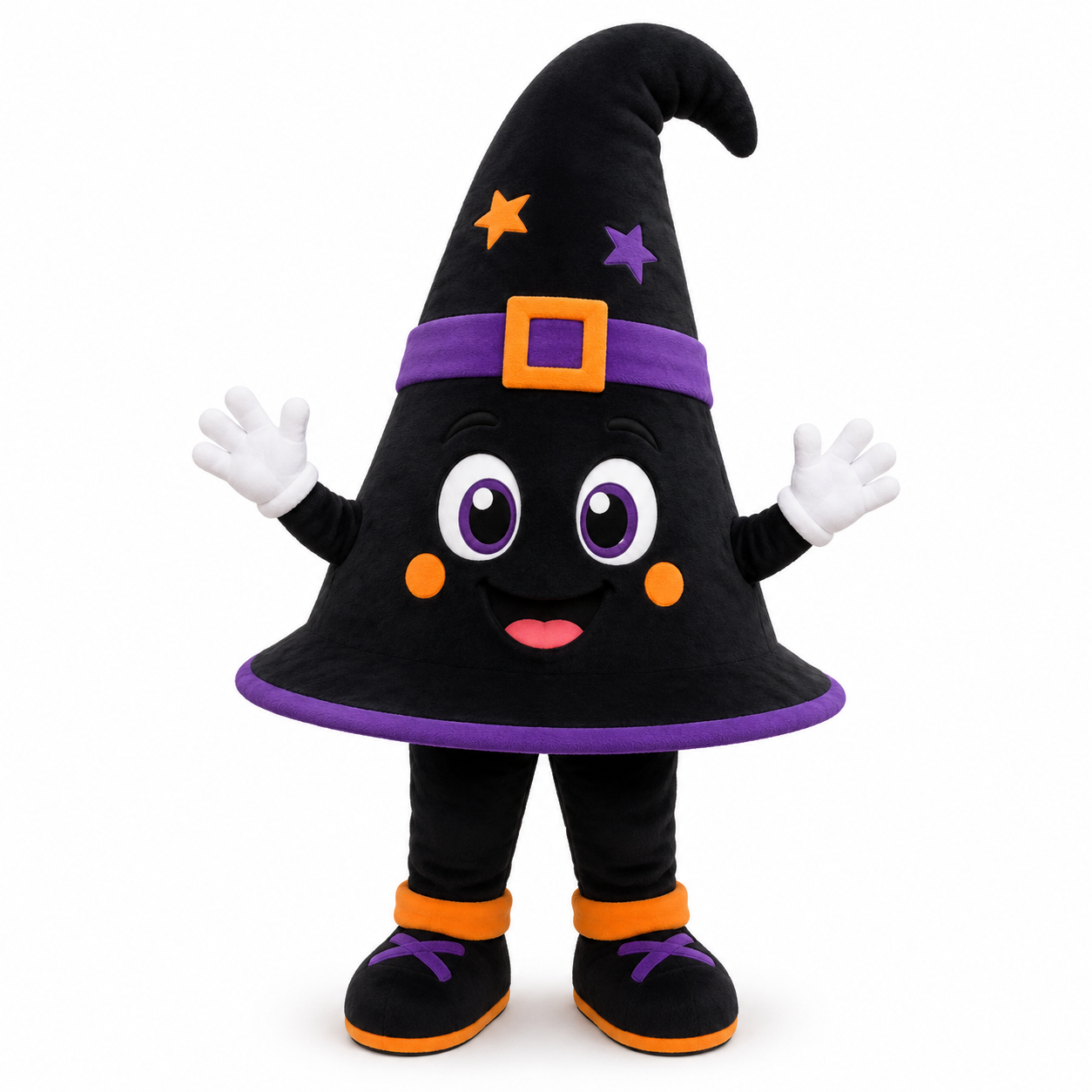 Custom Halloween Witch Hat Mascot Costume