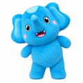 Blue Elephant Mascot Costume