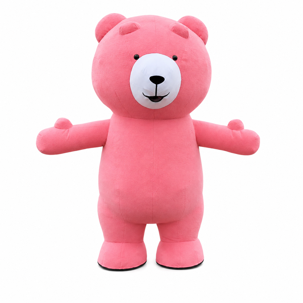 Pink Bear Mascot Costume