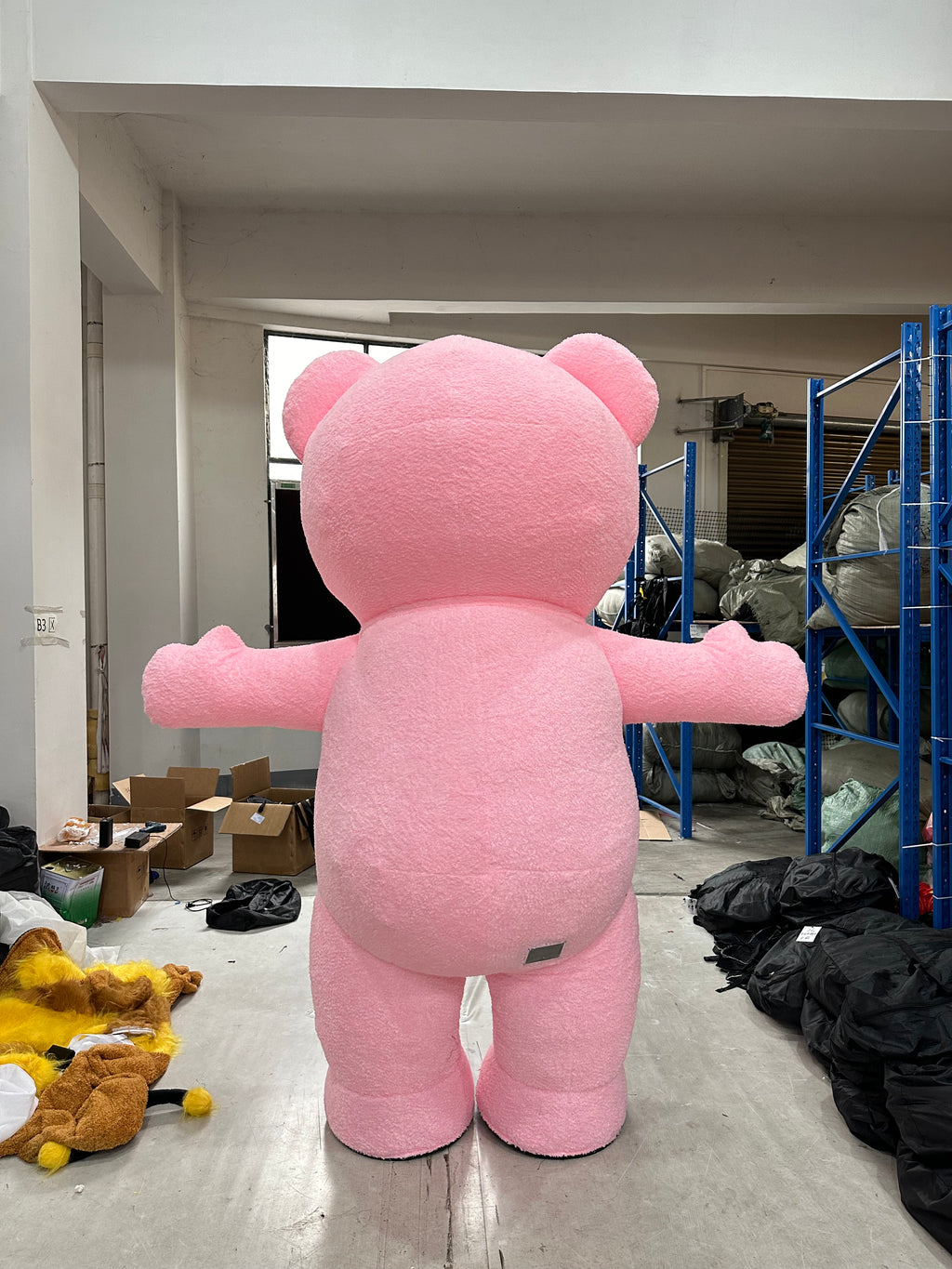 Pink Bear Mascot Costume