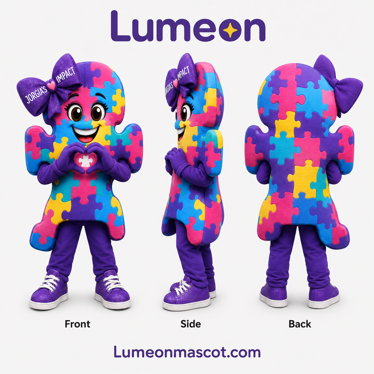 Custom Autism Bear Mascot Costume