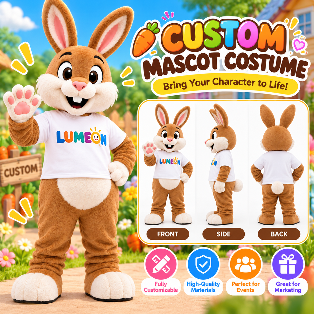 Custom Rabbit Mascot Costume – Professional Bunny Mascot Suit
