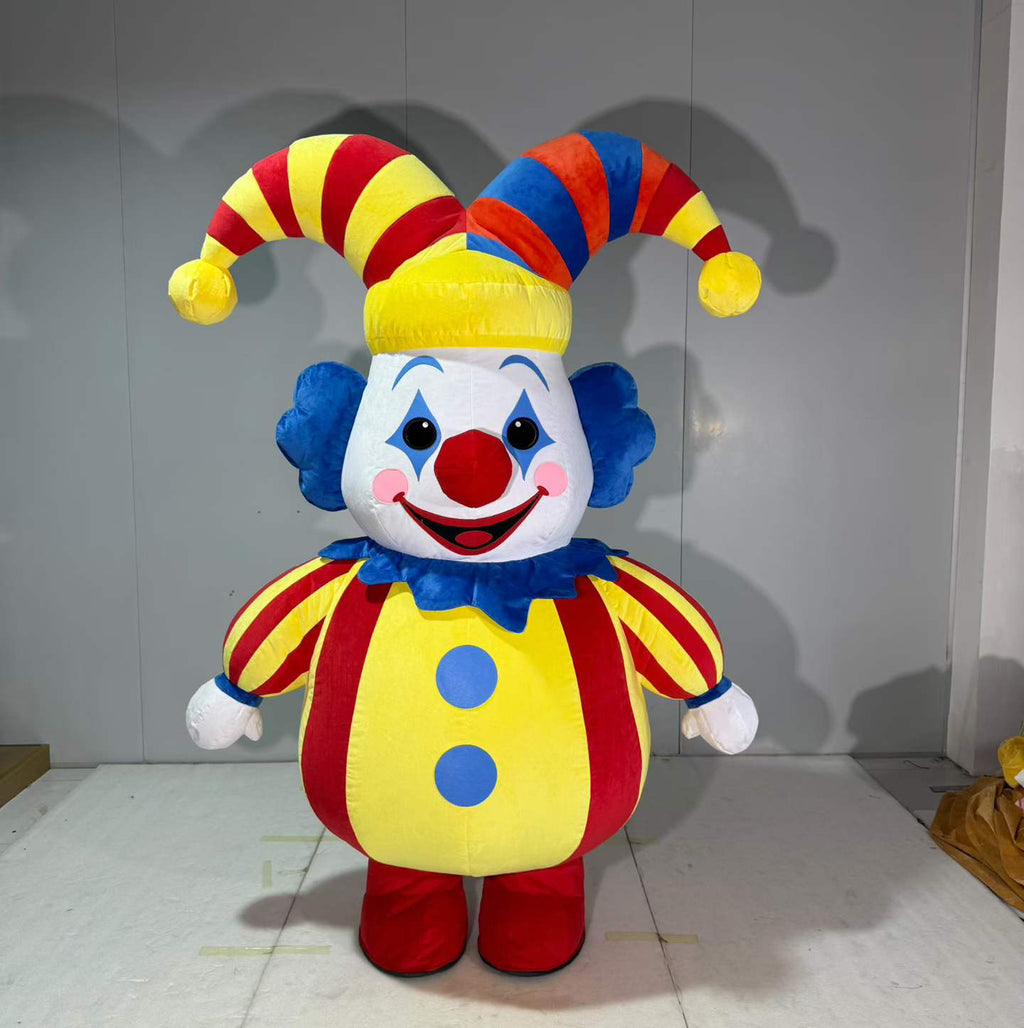 Inflatable Colorful Clown Mascot Costume