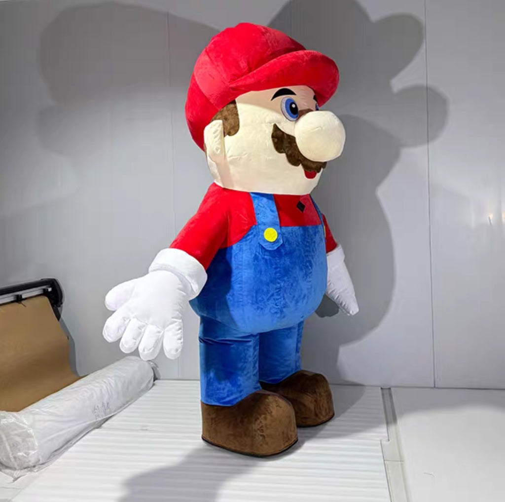 Red Hat Plumber Inflatable Mascot Costume