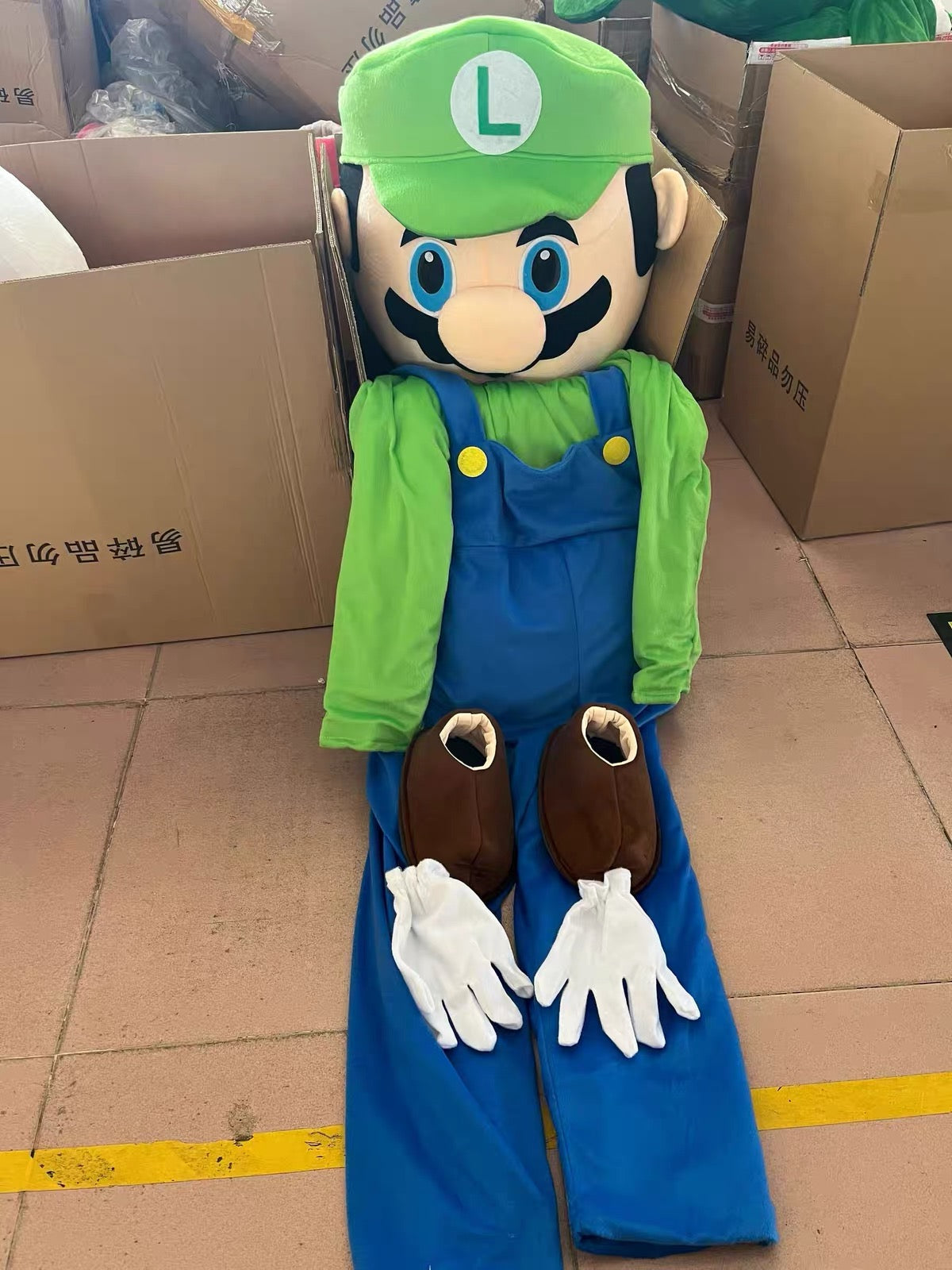 Red & Green Plumber Mascot Costumes