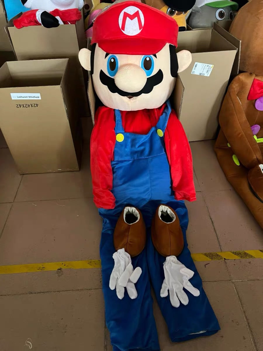 Red & Green Plumber Mascot Costumes