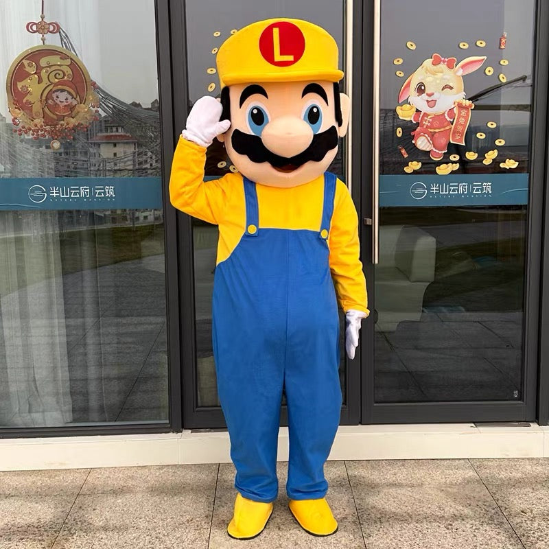 Red & Green Plumber Mascot Costumes