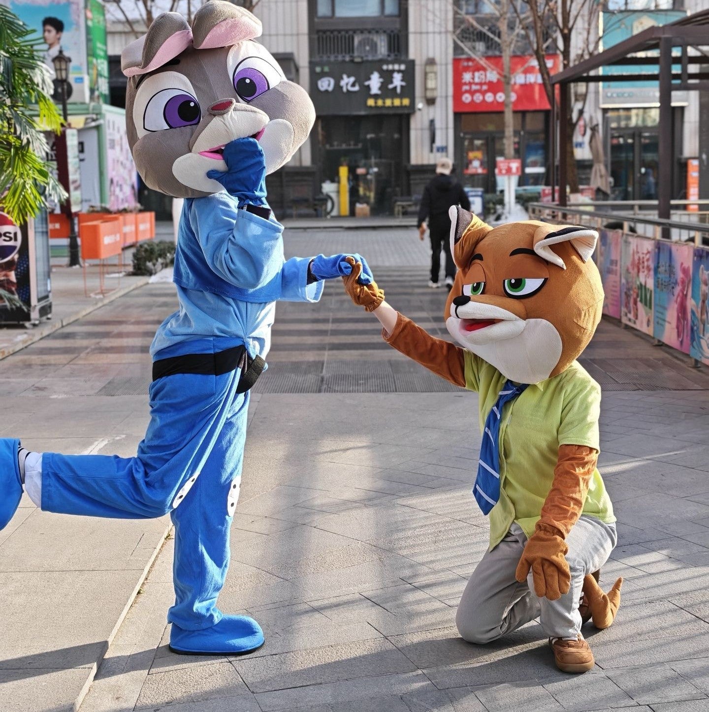 Custom Rabbit and Fox Cartoon Mascot Costumes