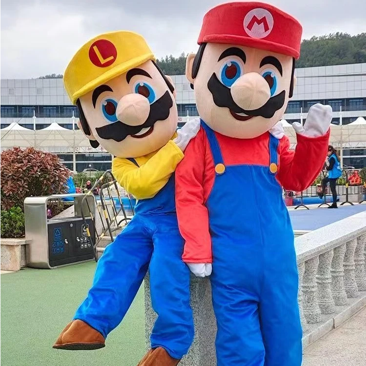 Red & Green Plumber Mascot Costumes