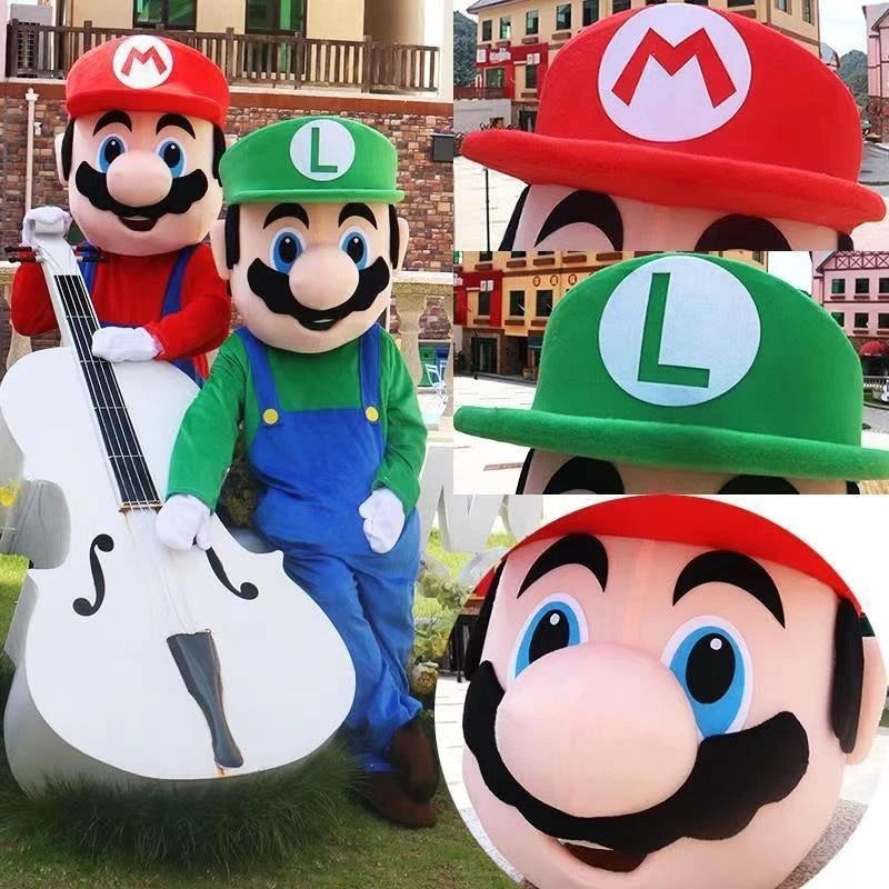 Red & Green Plumber Mascot Costumes