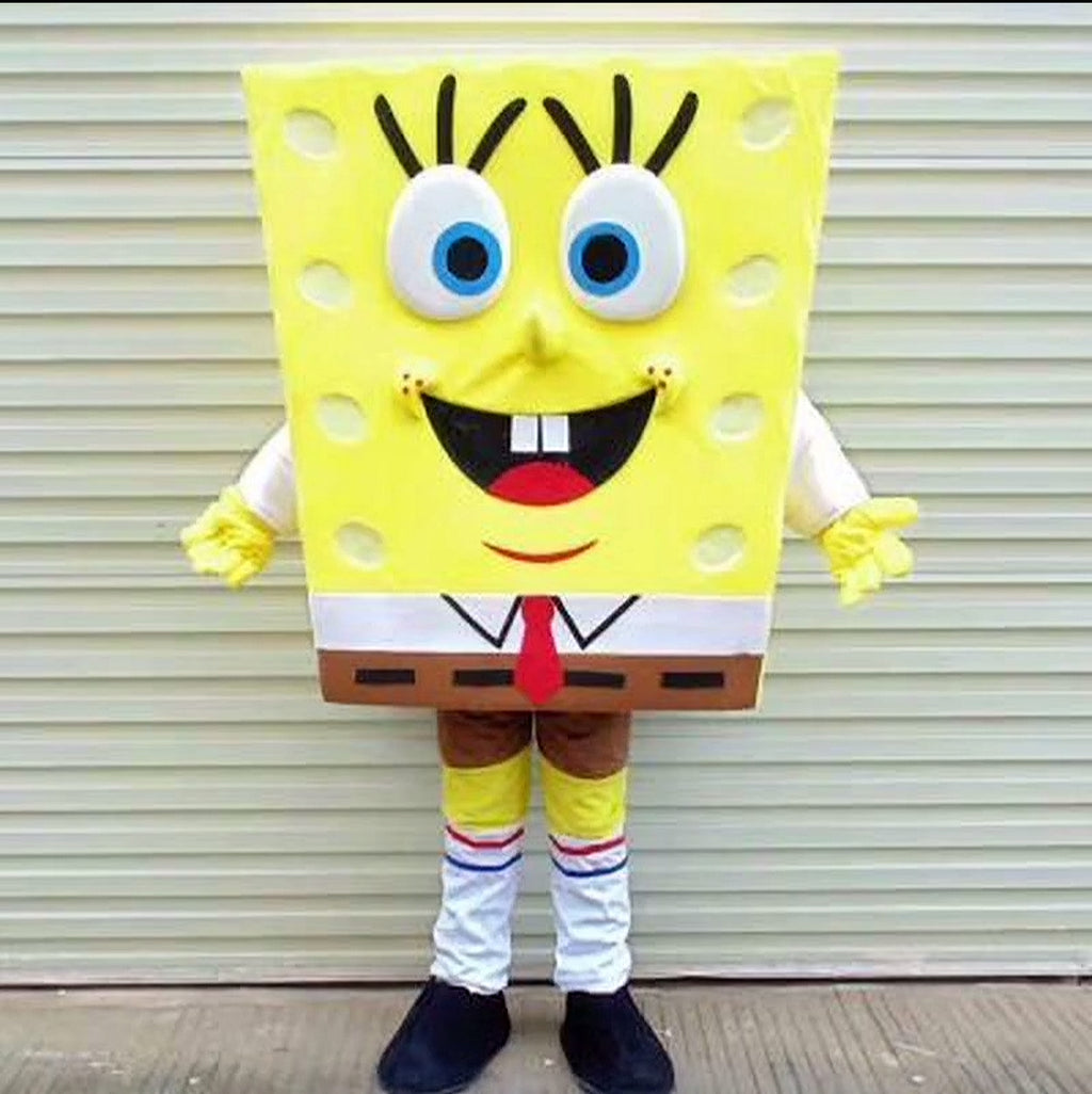 Yellow Square Cartoon Mascot Costume