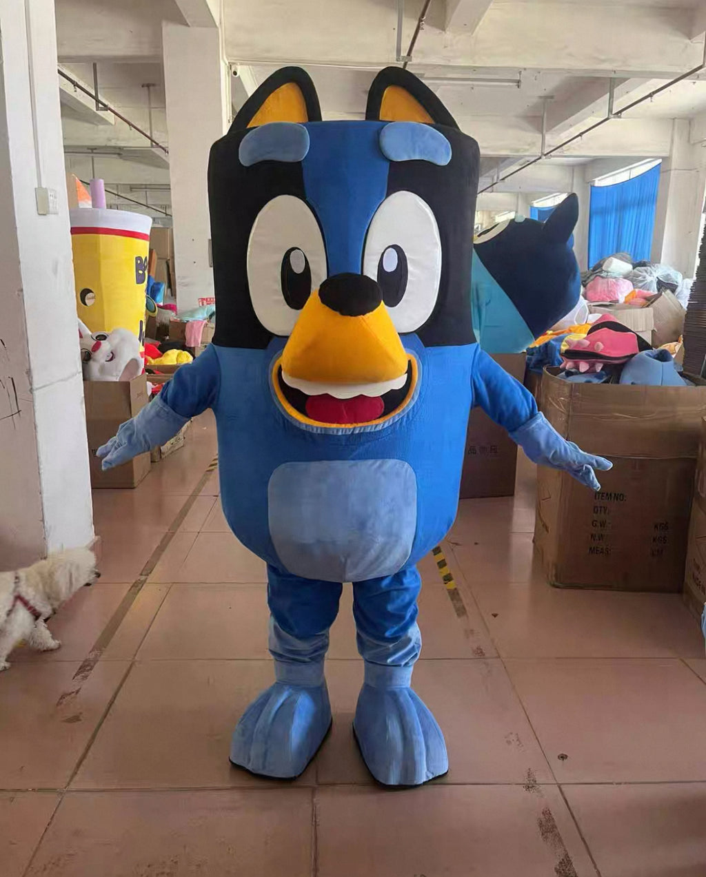 Blue Cartoon Puppy Mascot Costume