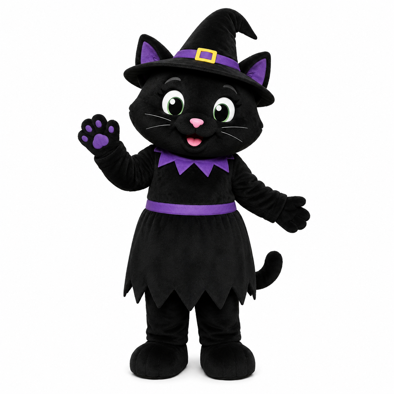 Custom Black Cat Mascot Costume for Halloween Parties