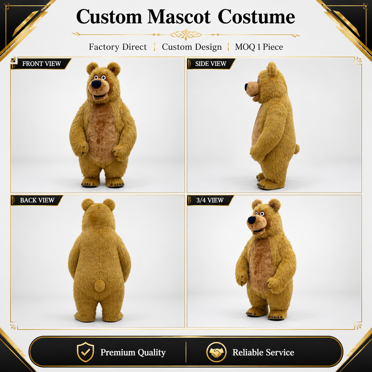Brown Bear Mascot Costume