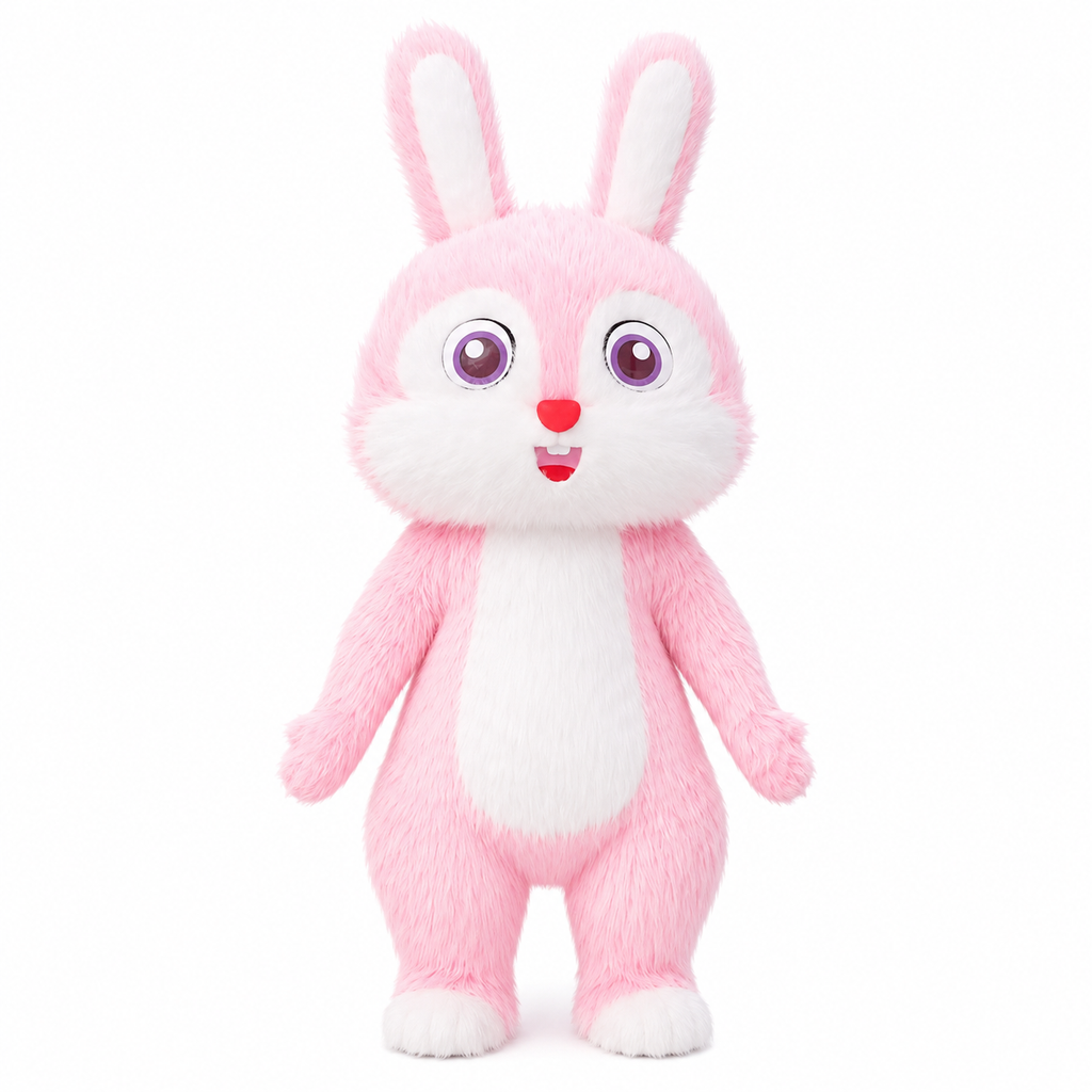 Pink Bunny Mascot Costume