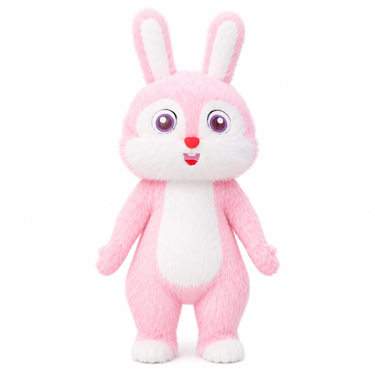 Pink Bunny Mascot Costume