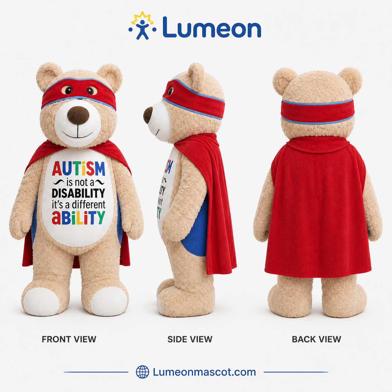 Custom Hero Bear Mascot