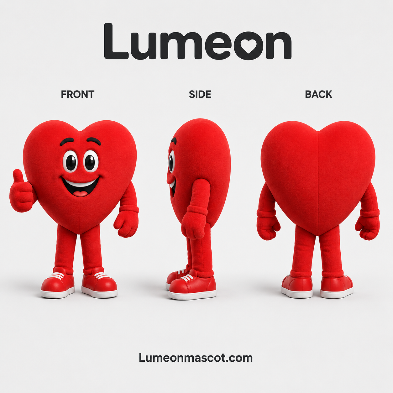 Custom Heart Mascot Costume