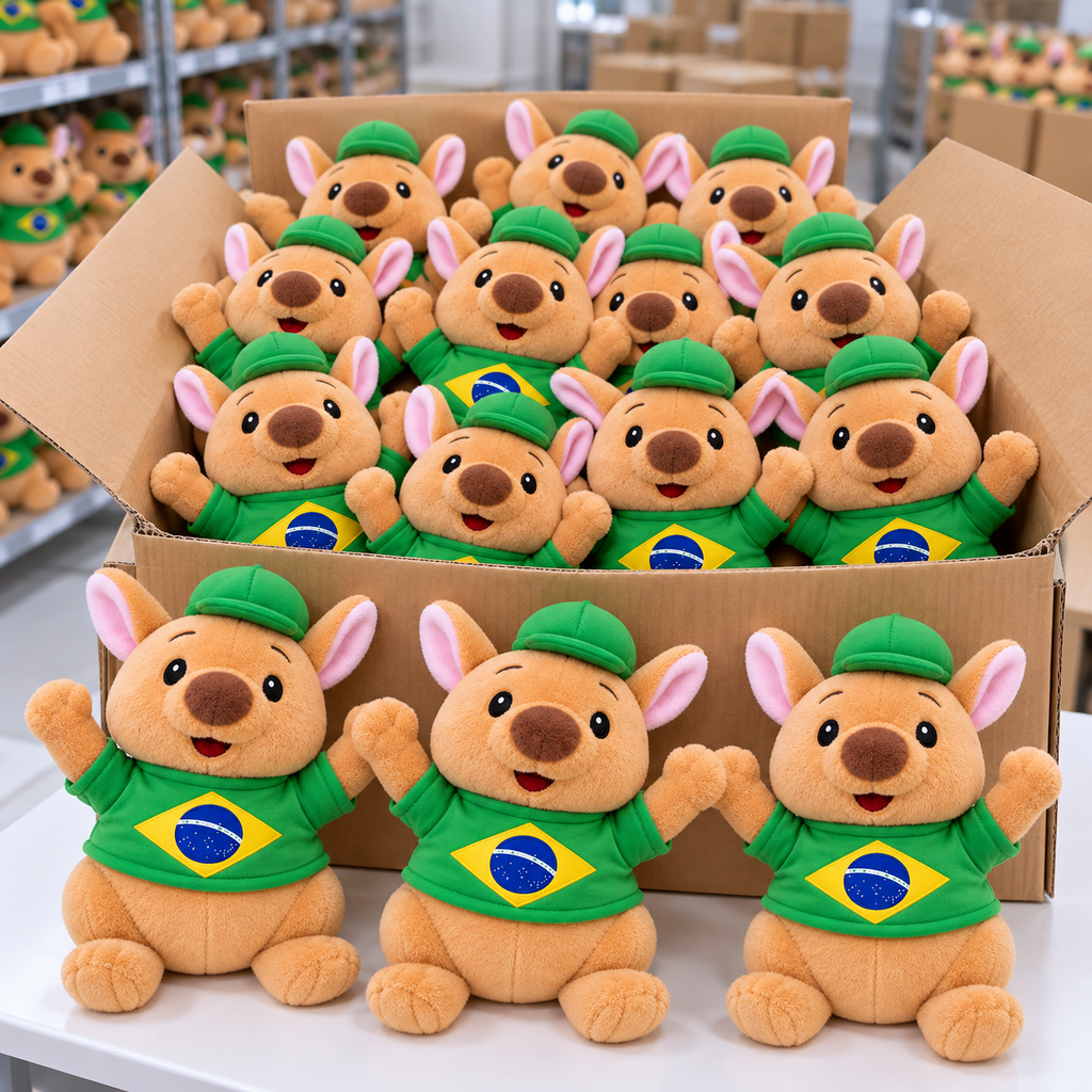 Bulk Custom Plush Toys with Logo – 100 PCS Minimum