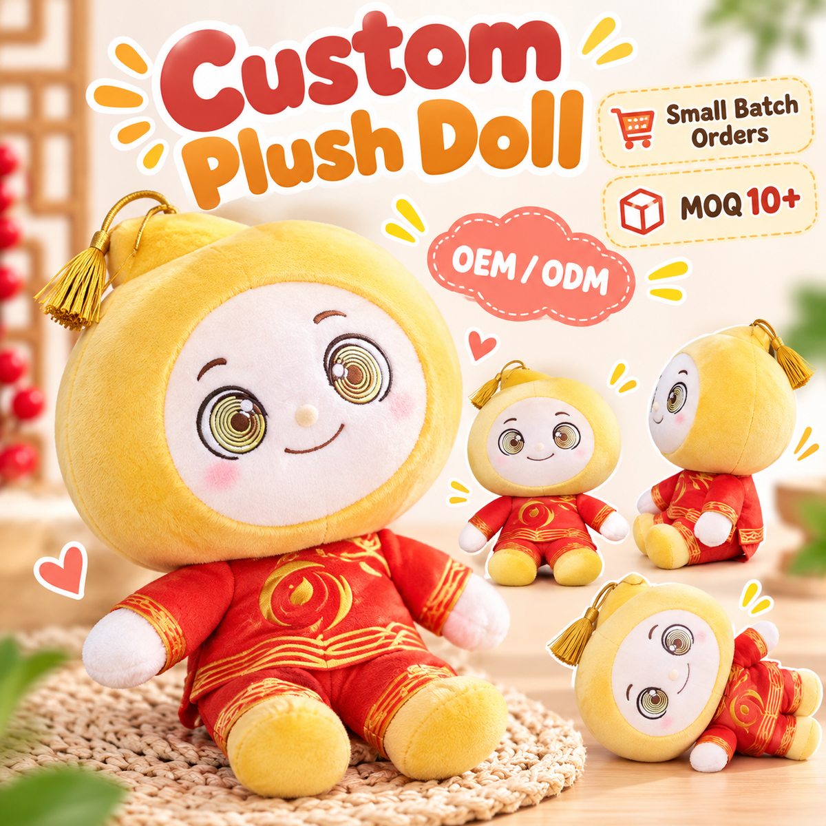 Custom Branded Plush Toys – Small MOQ from 100 Pieces