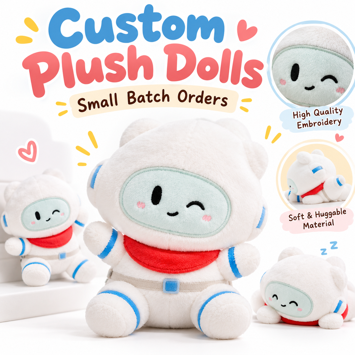Custom Character Plush Toys – 100 Pieces Minimum