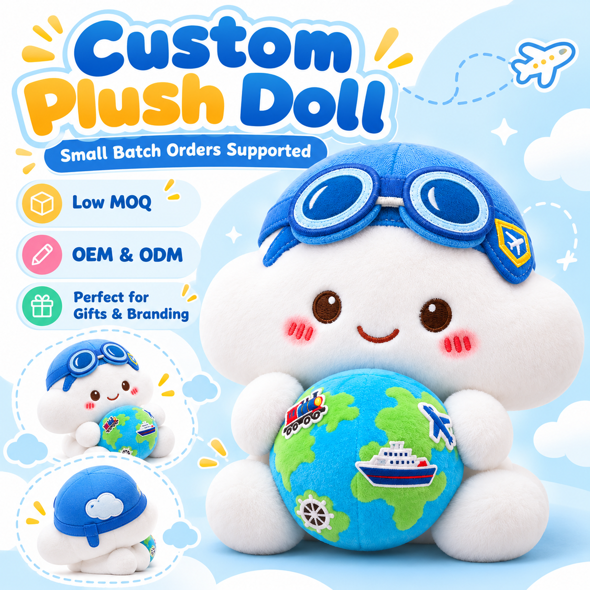 Custom Mascot Plush Dolls for Brands & Businesses