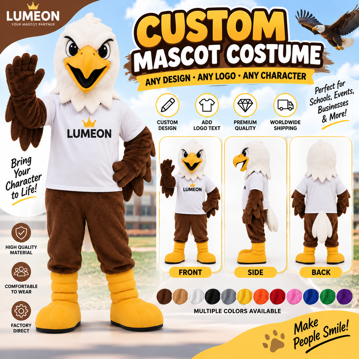 Animal Custom Eagle Mascot Costume
