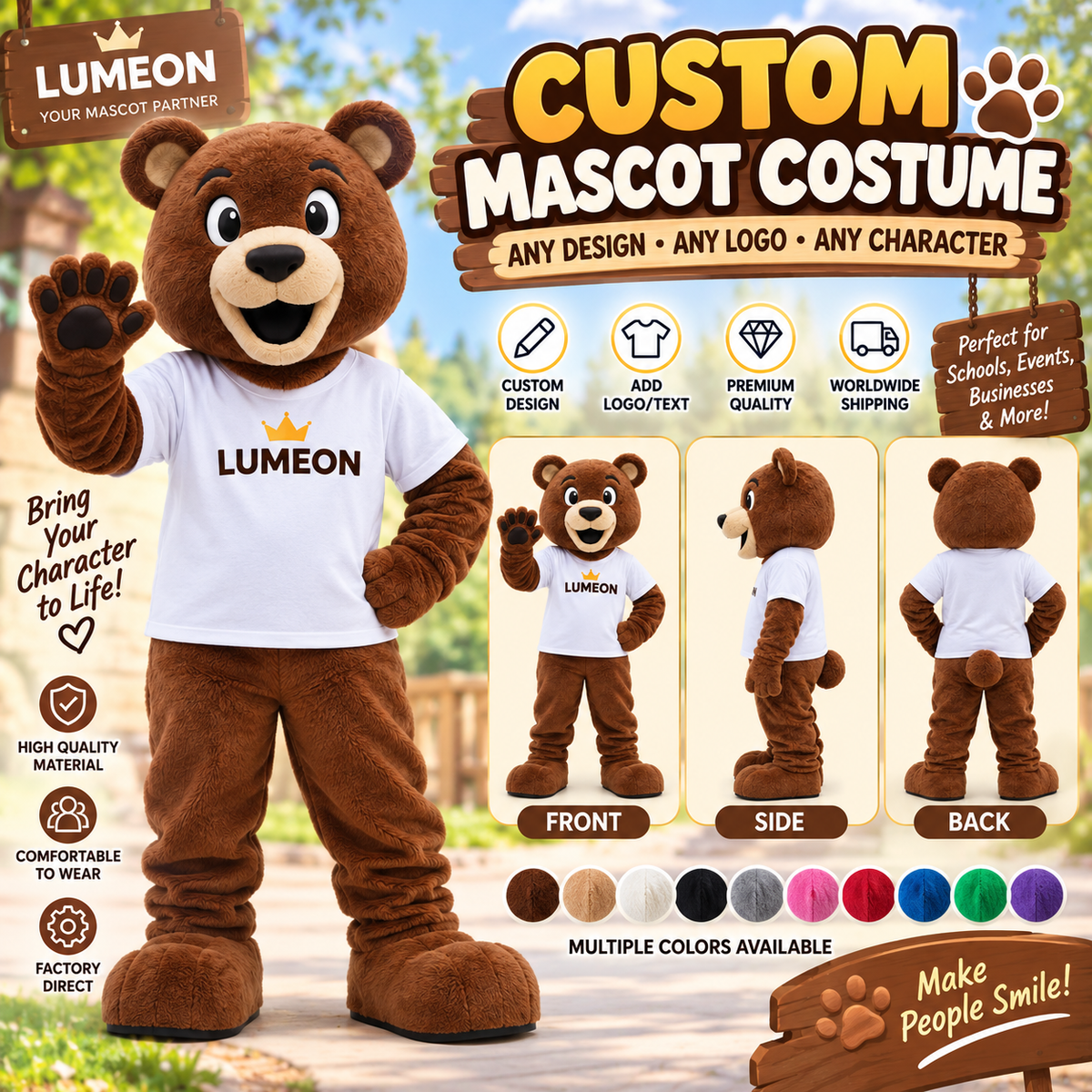 Animal Custom Bear Mascot Costume