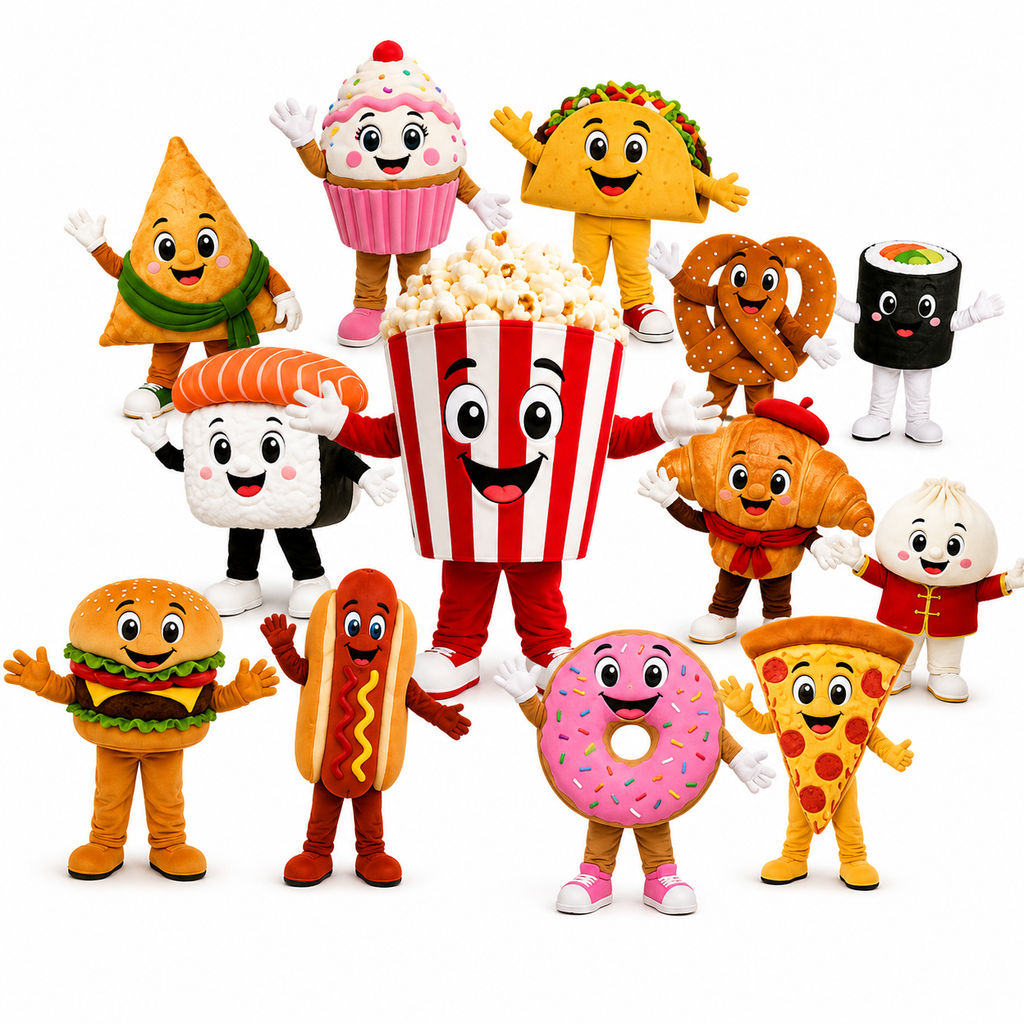 Custom Food Mascot Costumes for Restaurants, Events and Brand Promotion