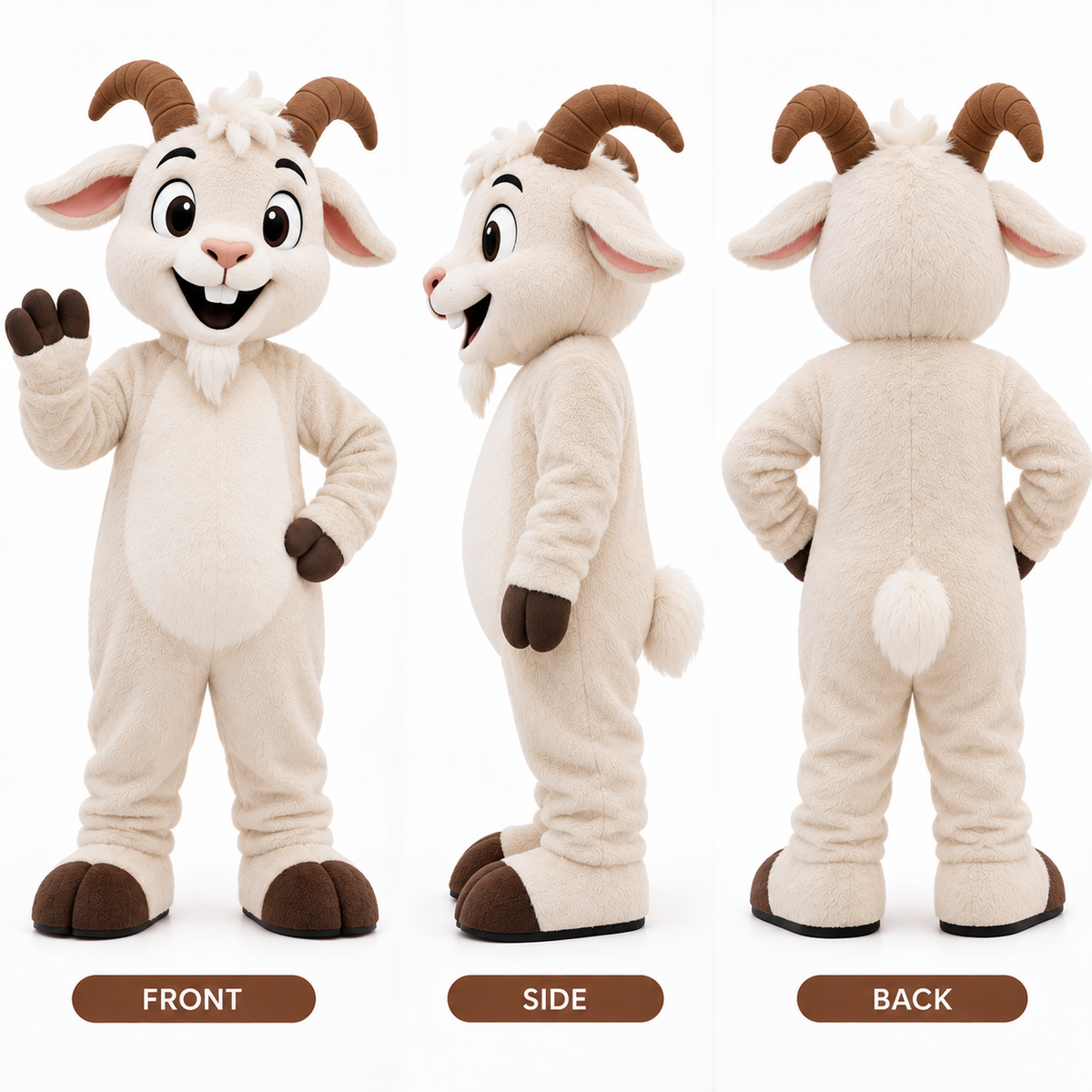 ustom Goat Mascot Costume – Professional Farm Animal Mascot Suit