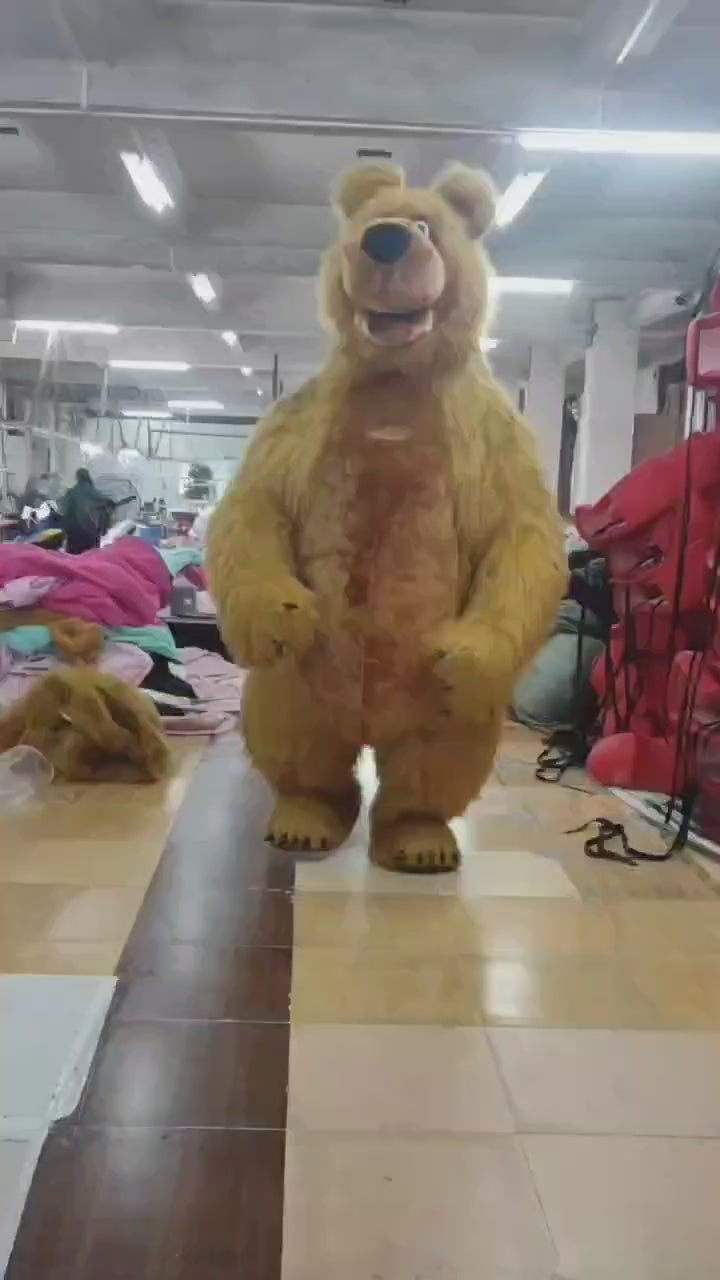 Brown Bear Mascot Costume