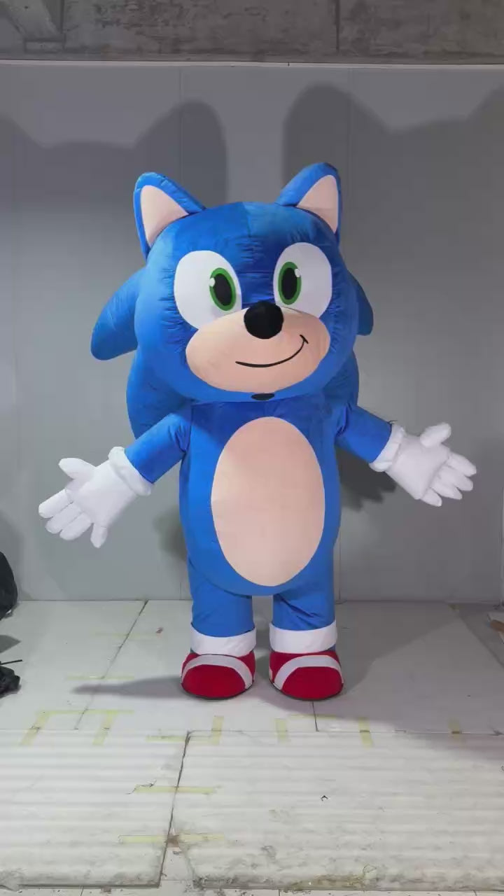 Custom Inflatable Blue Hedgehog Mascot Costume