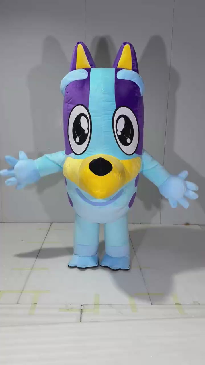Custom Inflatable Blue Puppy Mascot Costume